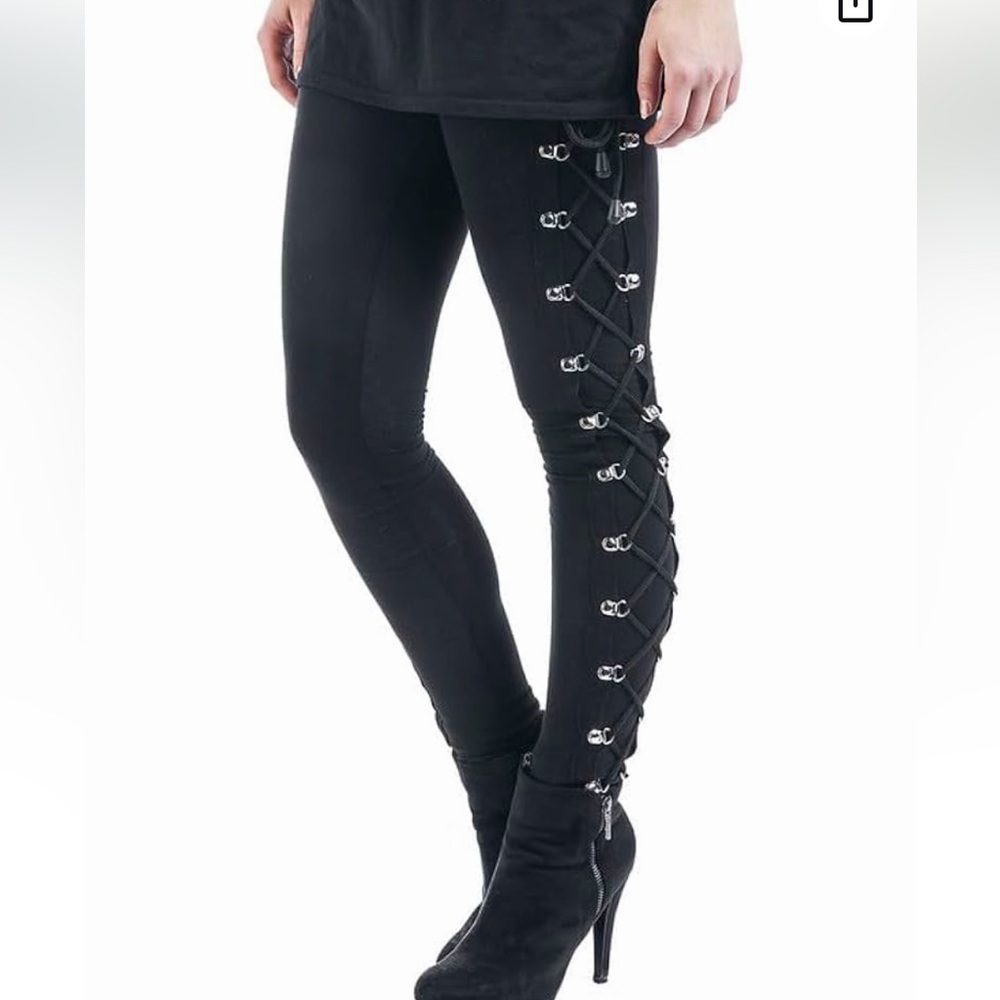 DARK STYLE LACE-UP LEGGINGS